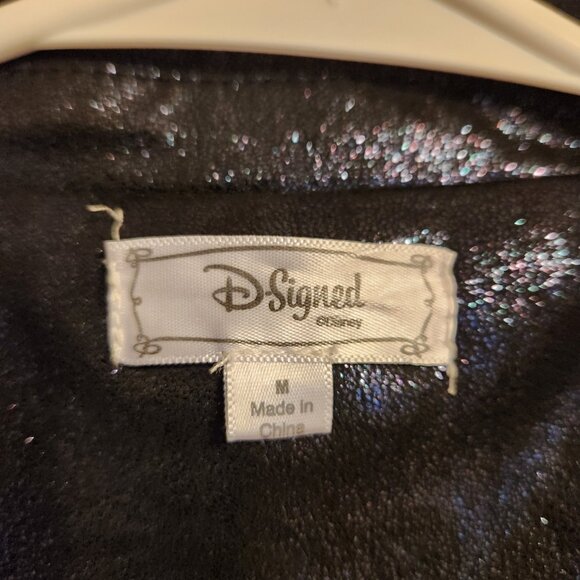 D-Signed Girls blue/ purple Suede Moto Jacket Zip Up Lined Jacket size 8 girls - Picture 2 of 3